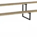 Tribüne mit Holzsitzen